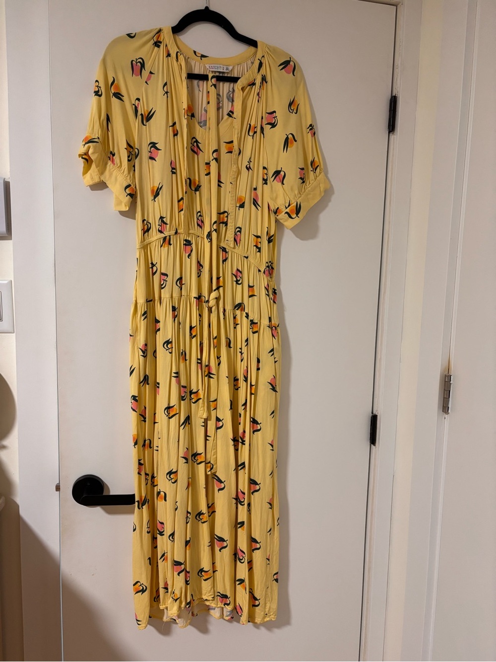 Rails Yellow Peach 🍑 Maxi Dress with Tie Waist